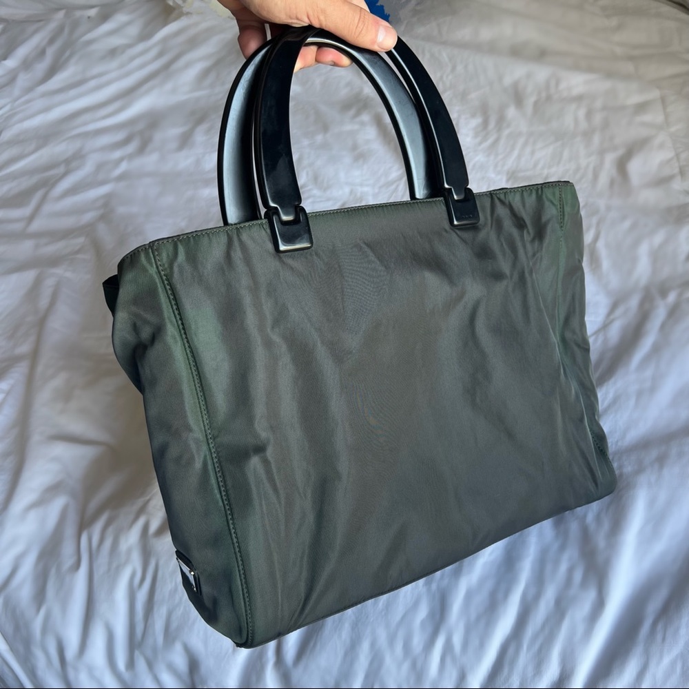 Charcoal Grey Prada Shopper Bag